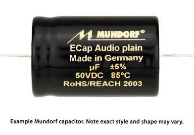 100uF 50V DC Mundorf Bipolar Audio Capacitor